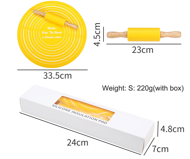 rolling pin pastry mat set